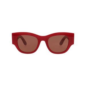 Alexander McQueen Square-Frame Recycled Acetate Sunglasses Red Womens